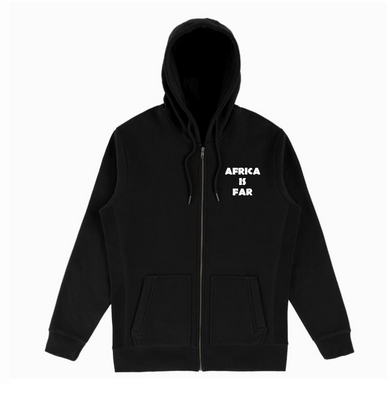 Africa Is Far: Organic Cotton Zip Up Hoodie