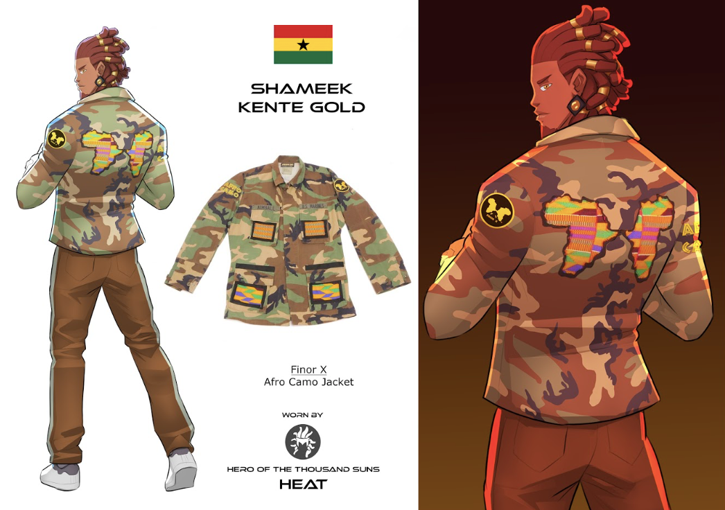 Shameek Kente Gold - Afro Camo Jacket
